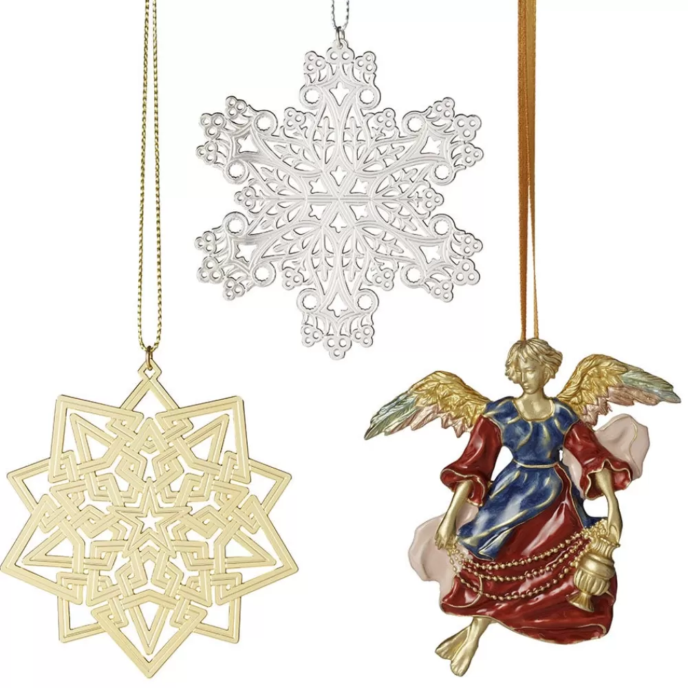 Outlet 2023 Star, Snowflake, And Angel Tree Ornament Set Ornaments