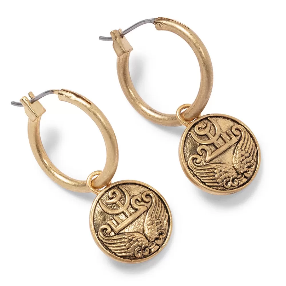 Fashion Ancient Wings Hoop Earrings Earrings