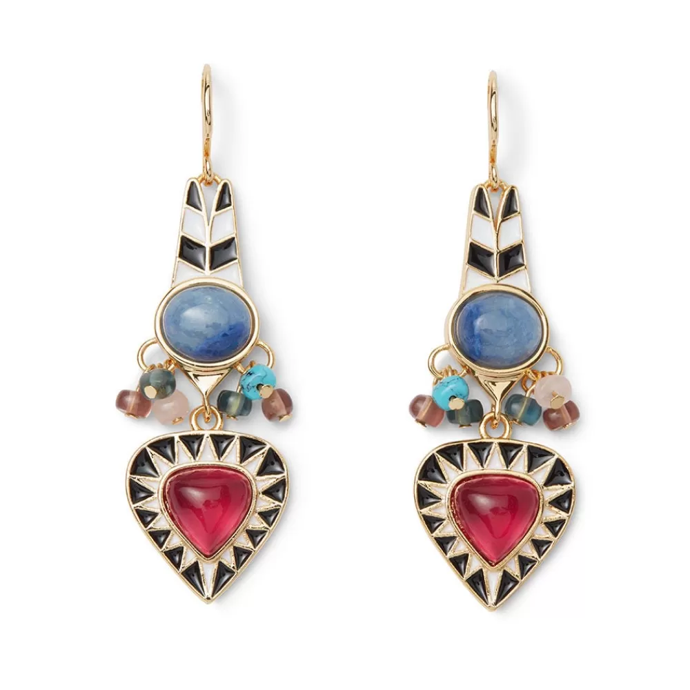 Clearance Atef Crown Statement Drop Earrings Earrings