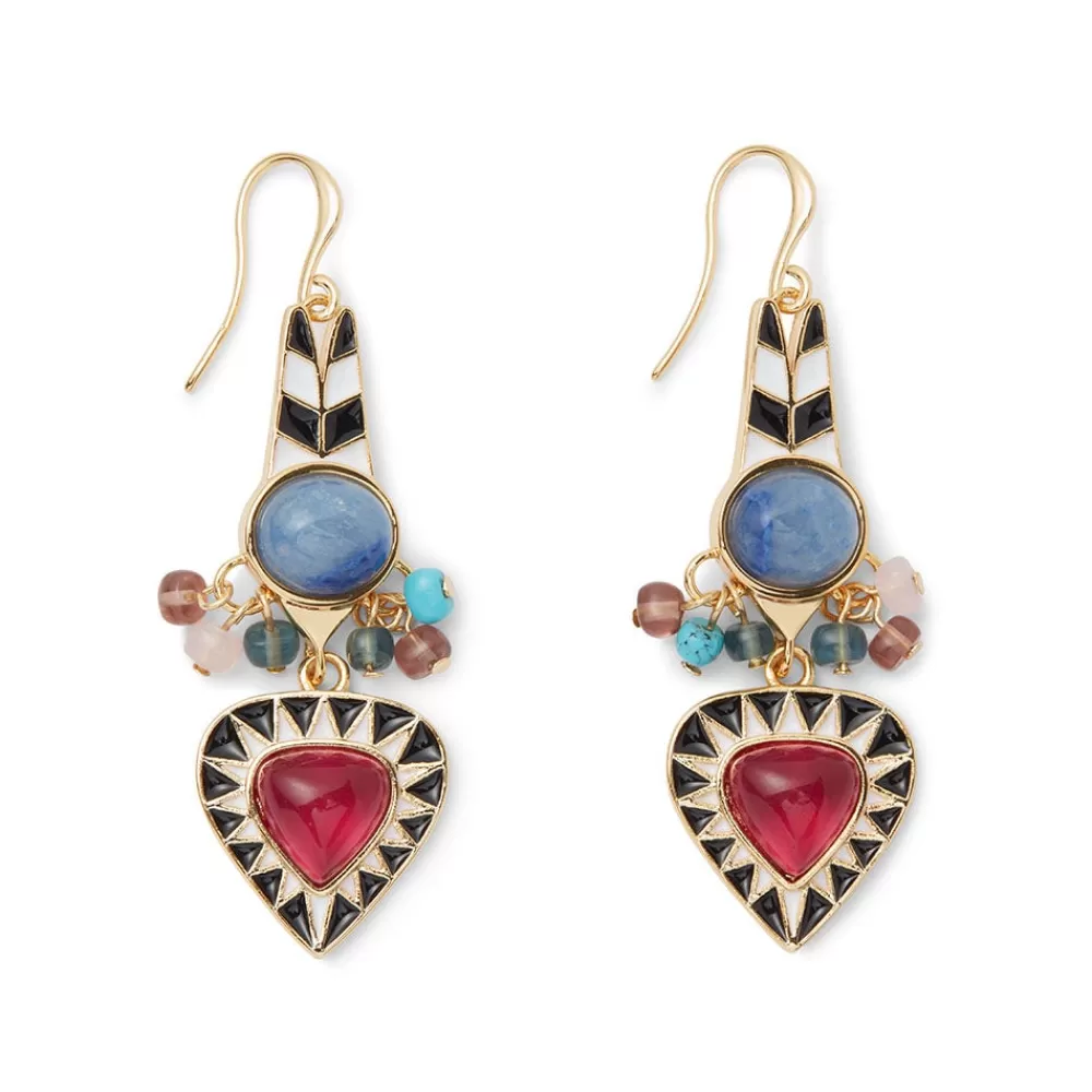 Clearance Atef Crown Statement Drop Earrings Earrings