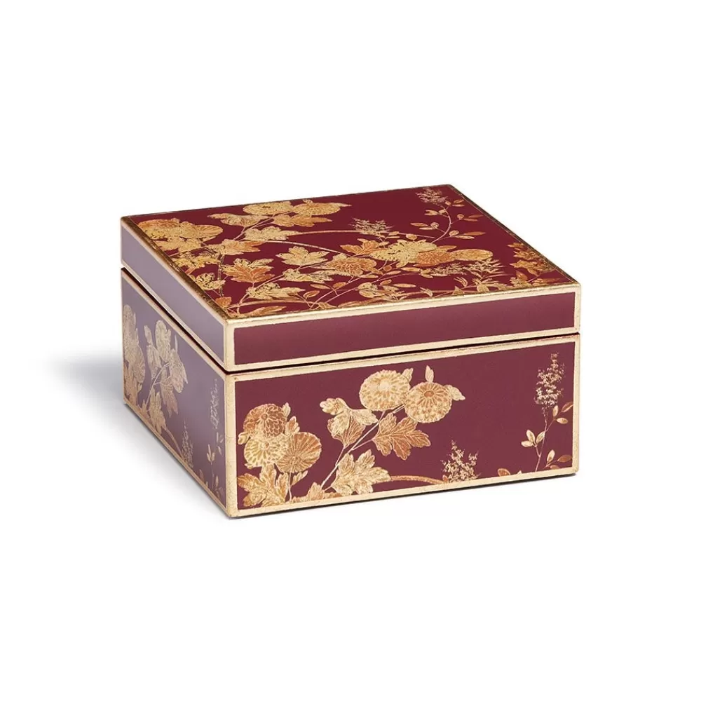 Hot Autumn Grasses Square Box Decorative Accents