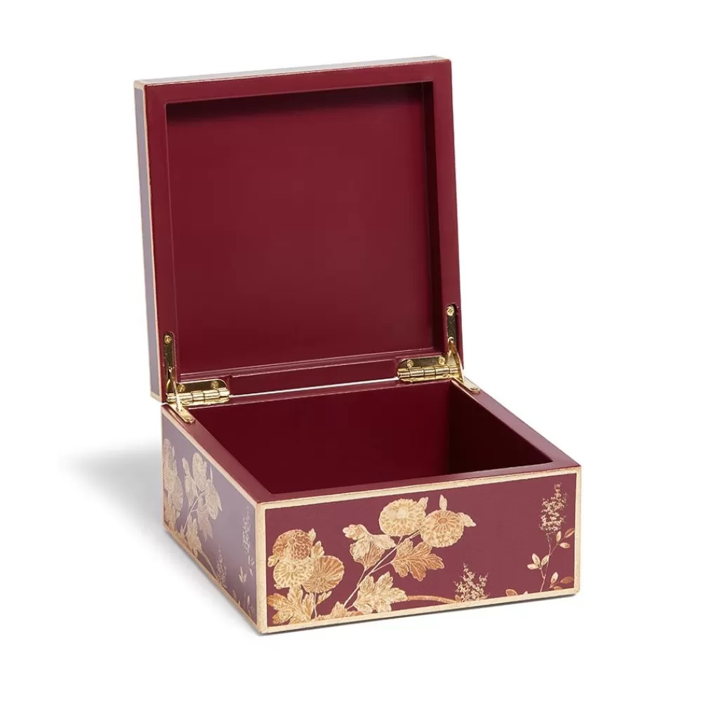 Hot Autumn Grasses Square Box Decorative Accents