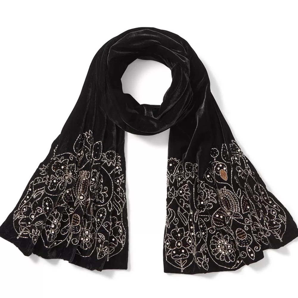 Flash Sale British Floral Beaded Scarf Scarves & Wraps