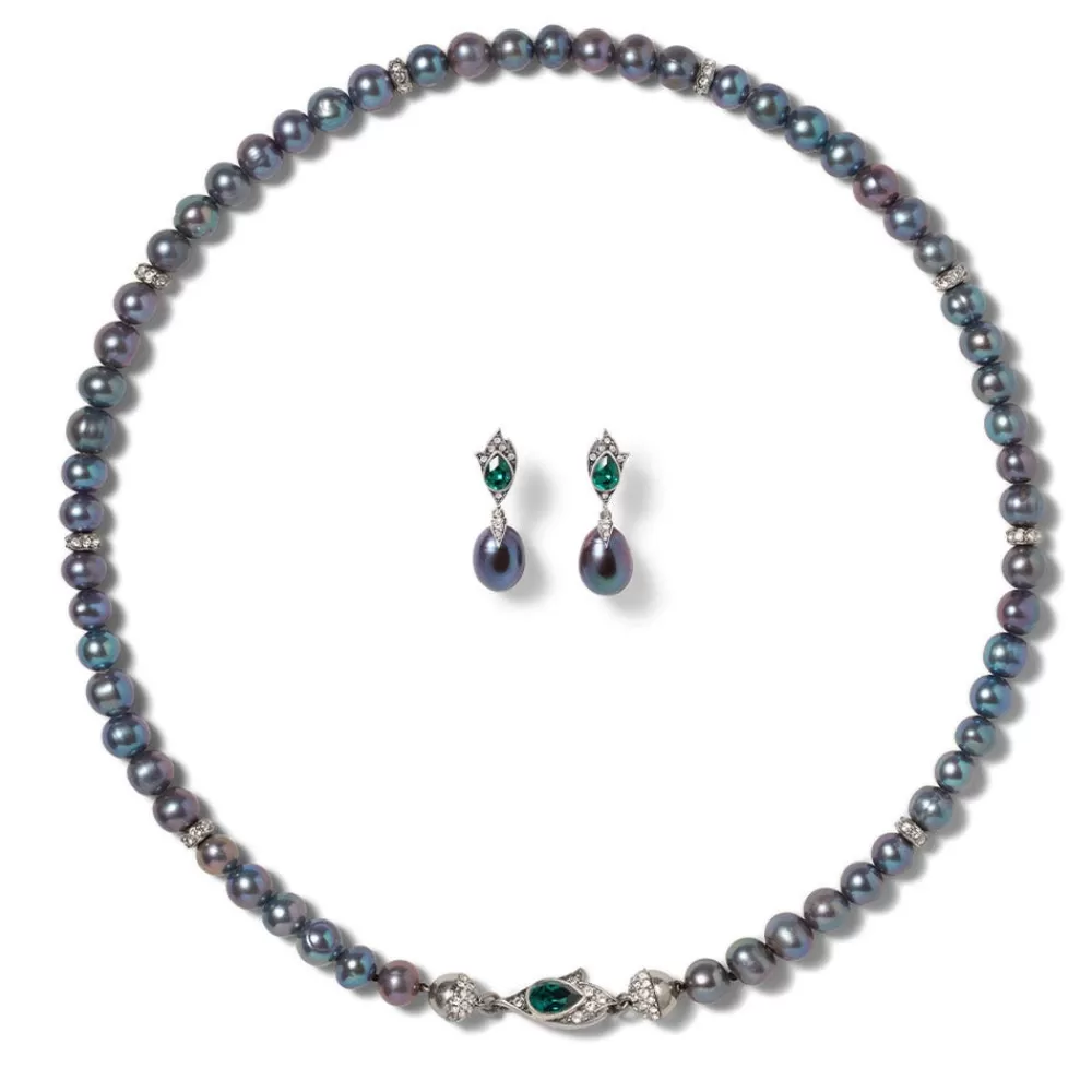 Store Chelsea Peacock Pearl Necklace And Drop Earrings Set Jewelry Sets