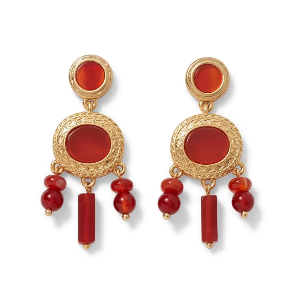 New Classical Carnelian Chandelier Earrings Earrings