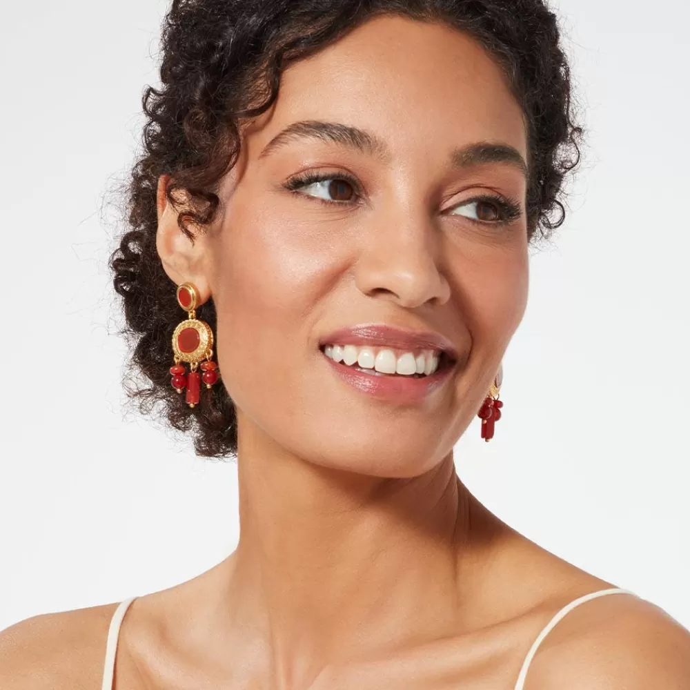 New Classical Carnelian Chandelier Earrings Earrings