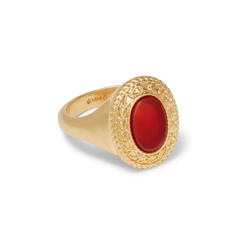 Cheap Classical Carnelian Signet Ring Rings