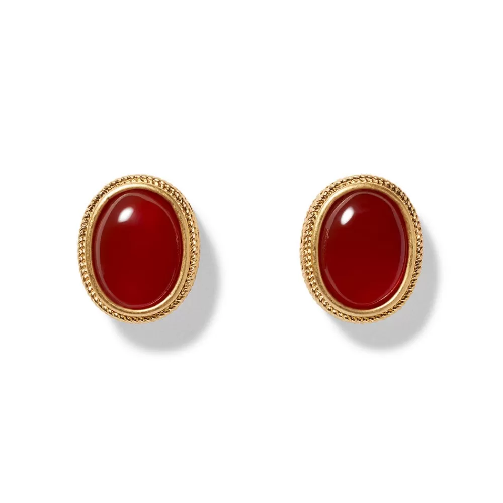 New Classical Carnelian Stud Earrings Earrings