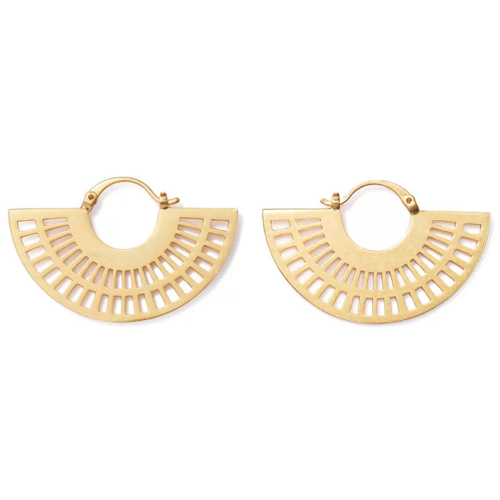 Store Crescent Cutout Hoop Earrings Earrings