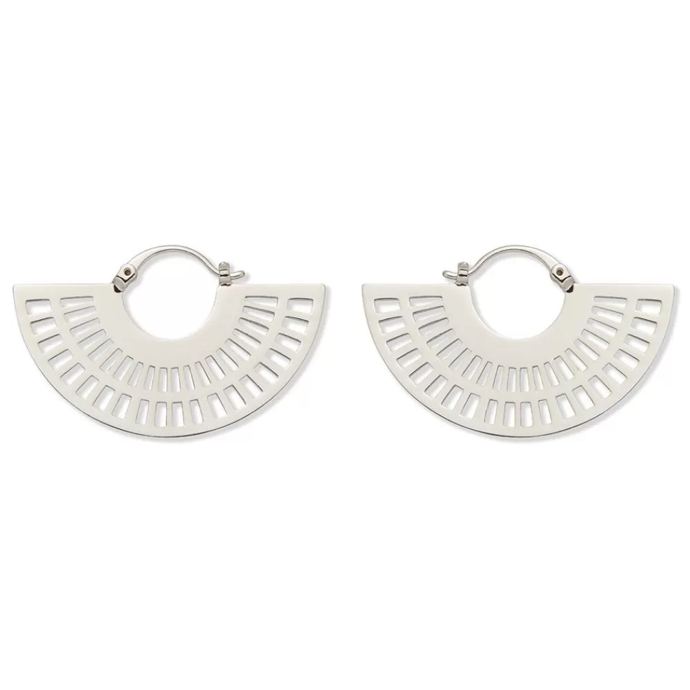 Store Crescent Cutout Hoop Earrings Earrings