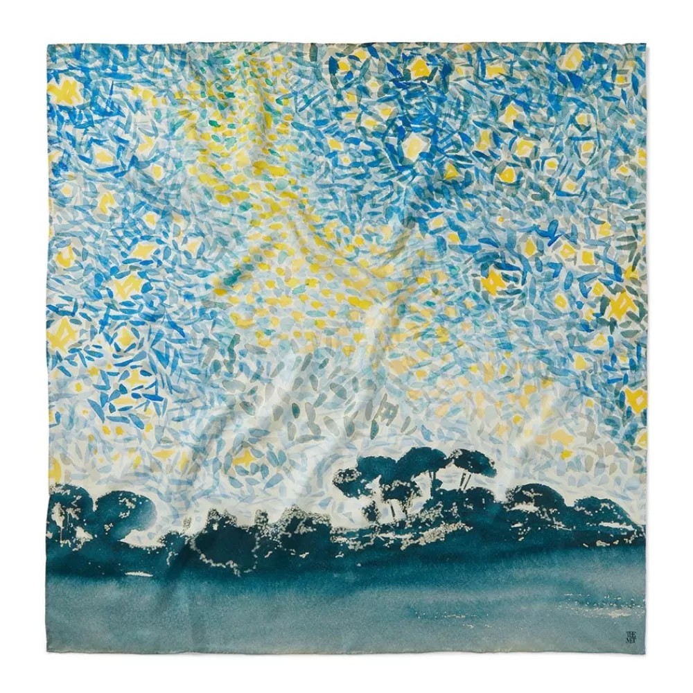 Online Cross Landscape With Stars Square Silk Scarf Scarves & Wraps