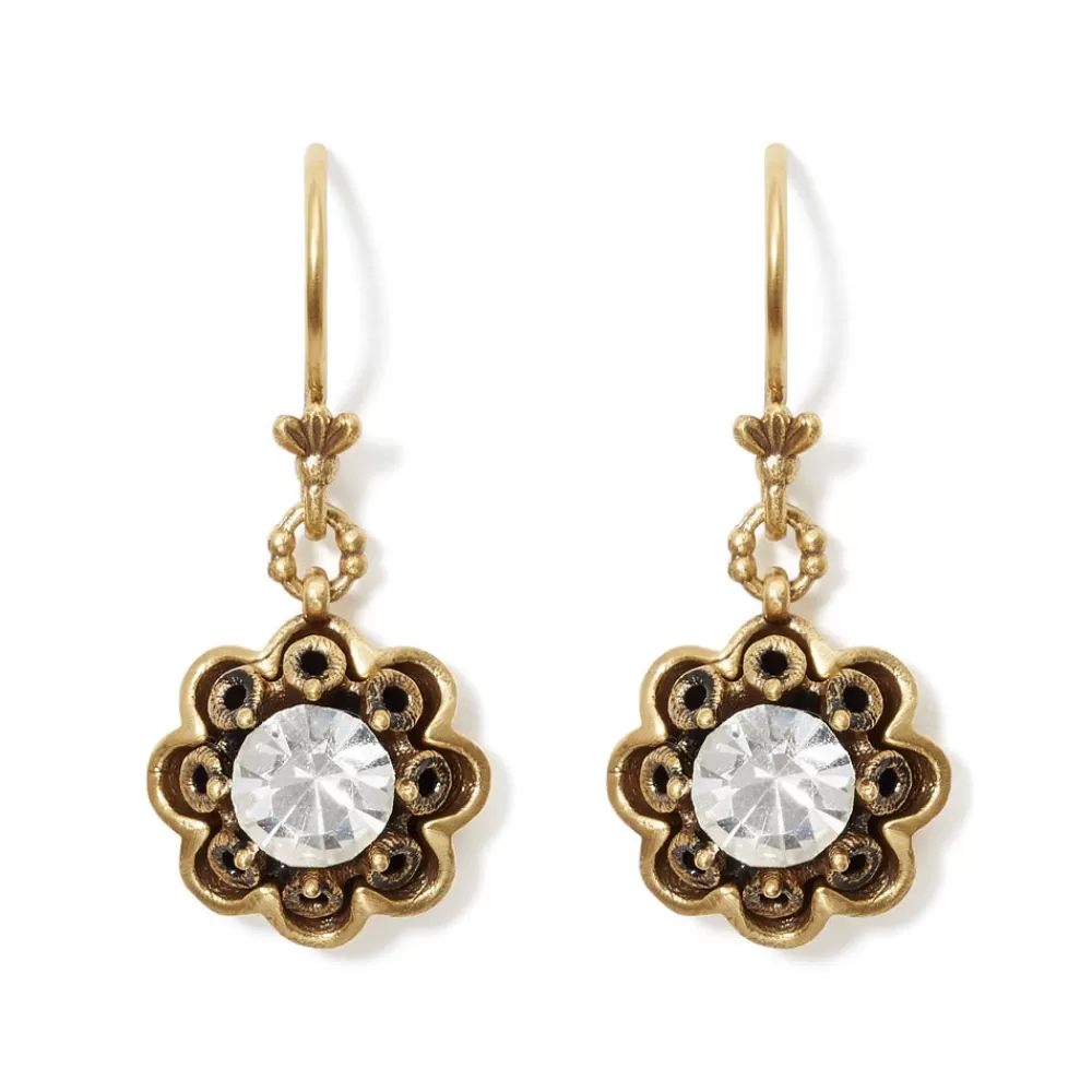 Cheap Crystal Rosette Drop Earrings Earrings