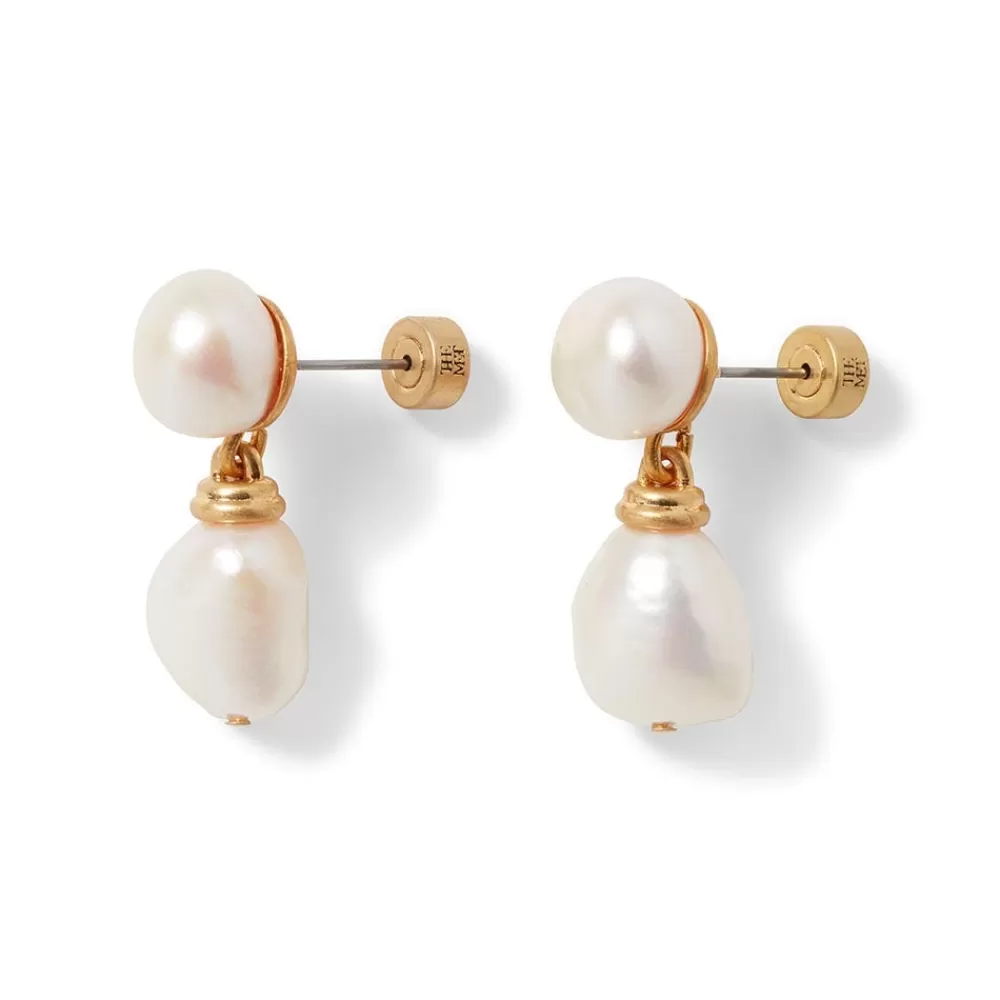 Best Cypriot Twist Pearl Double-Drop Earrings Earrings