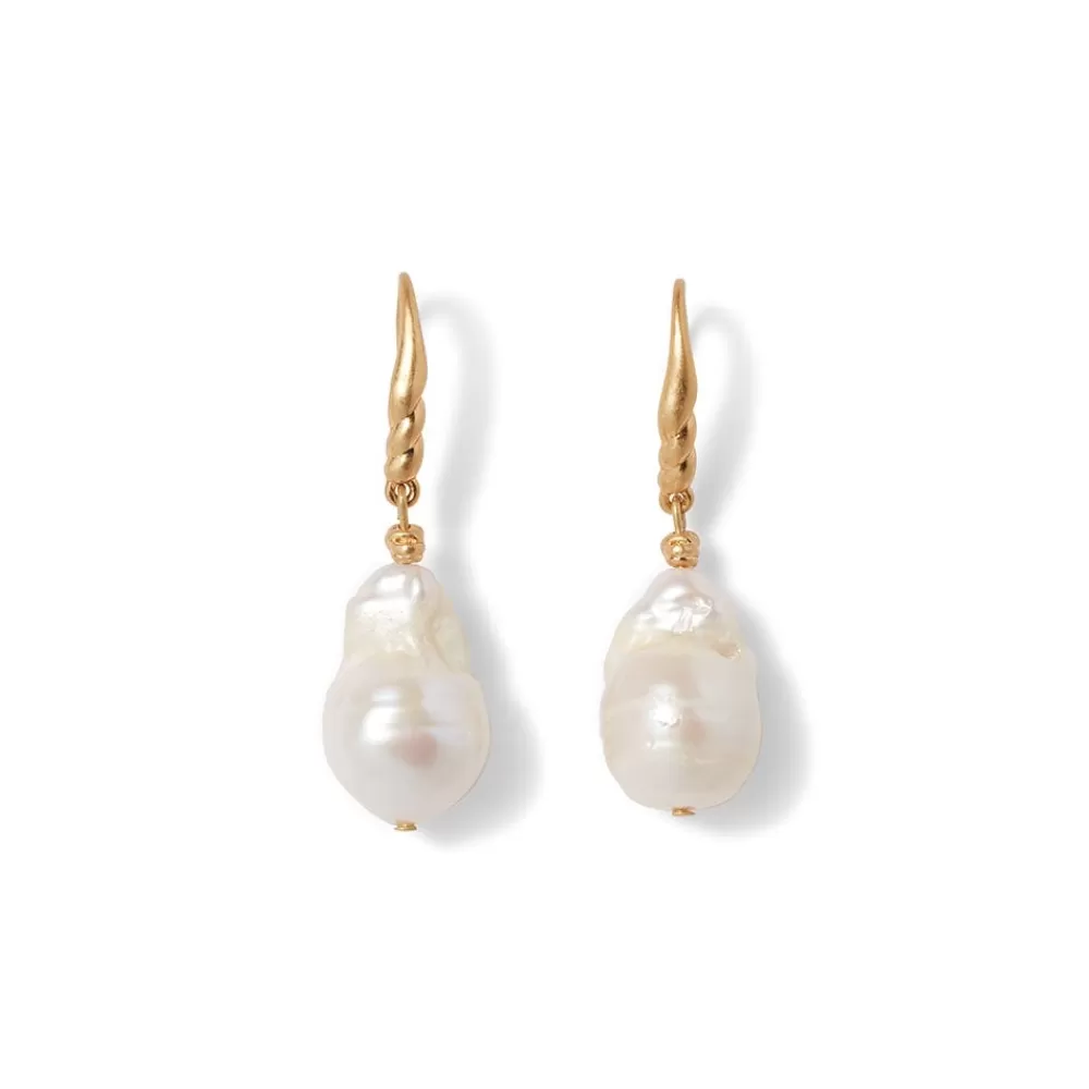 Hot Cypriot Twist Pearl Drop Earrings Earrings