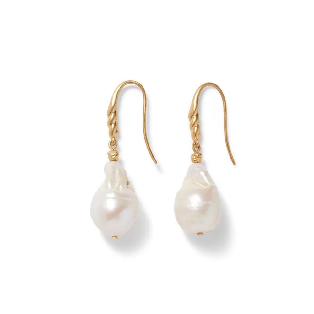 Hot Cypriot Twist Pearl Drop Earrings Earrings