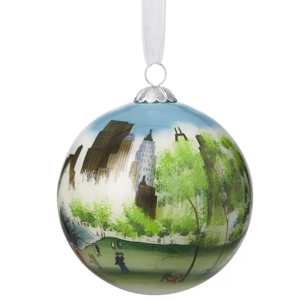 Outlet Dehn Spring In Central Park Hand-Painted Glass Ornament Ornaments