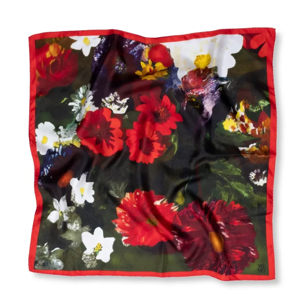 Cheap Delacroix Basket Of Flowers Neckerchief Scarves & Wraps