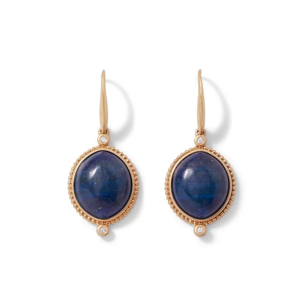 Store Egyptian Hathor Lapis Drop Earrings Earrings