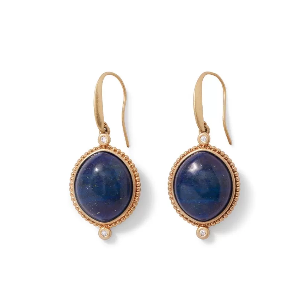 Store Egyptian Hathor Lapis Drop Earrings Earrings