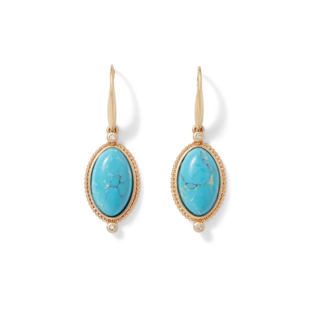 Discount Egyptian Hathor Turquoise Drop Earrings Earrings