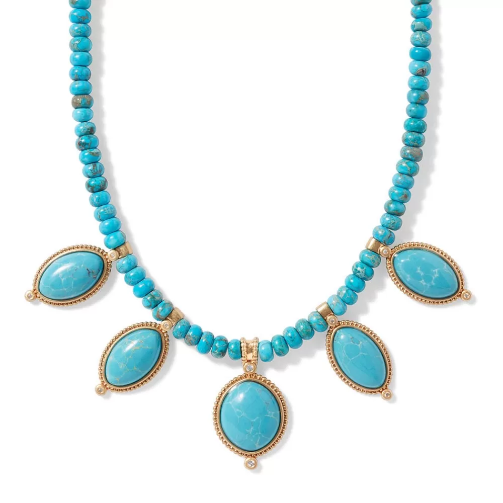 Fashion Egyptian Hathor Turquoise Multi-Drop Necklace Necklaces