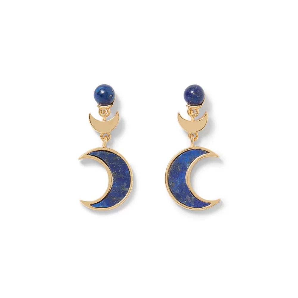 Best Fatimid Lapis Crescent Drop Earrings Earrings