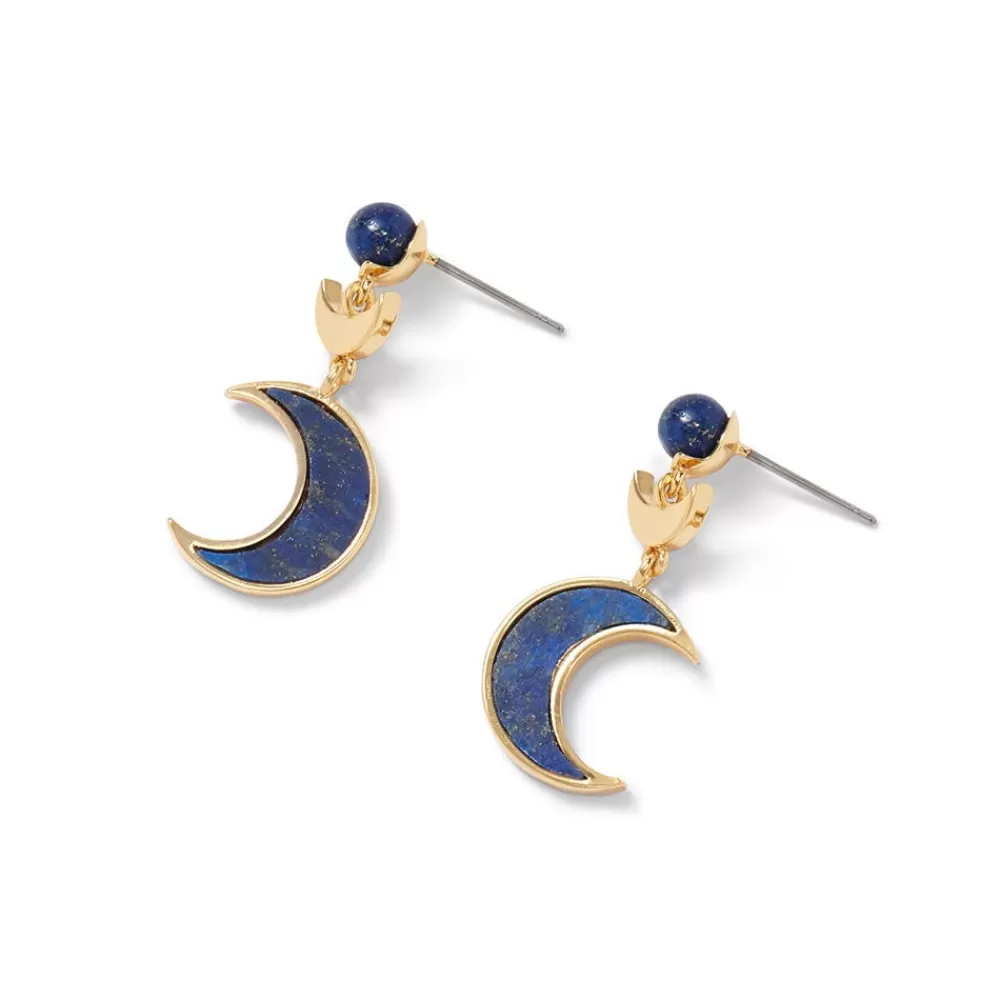 Best Fatimid Lapis Crescent Drop Earrings Earrings