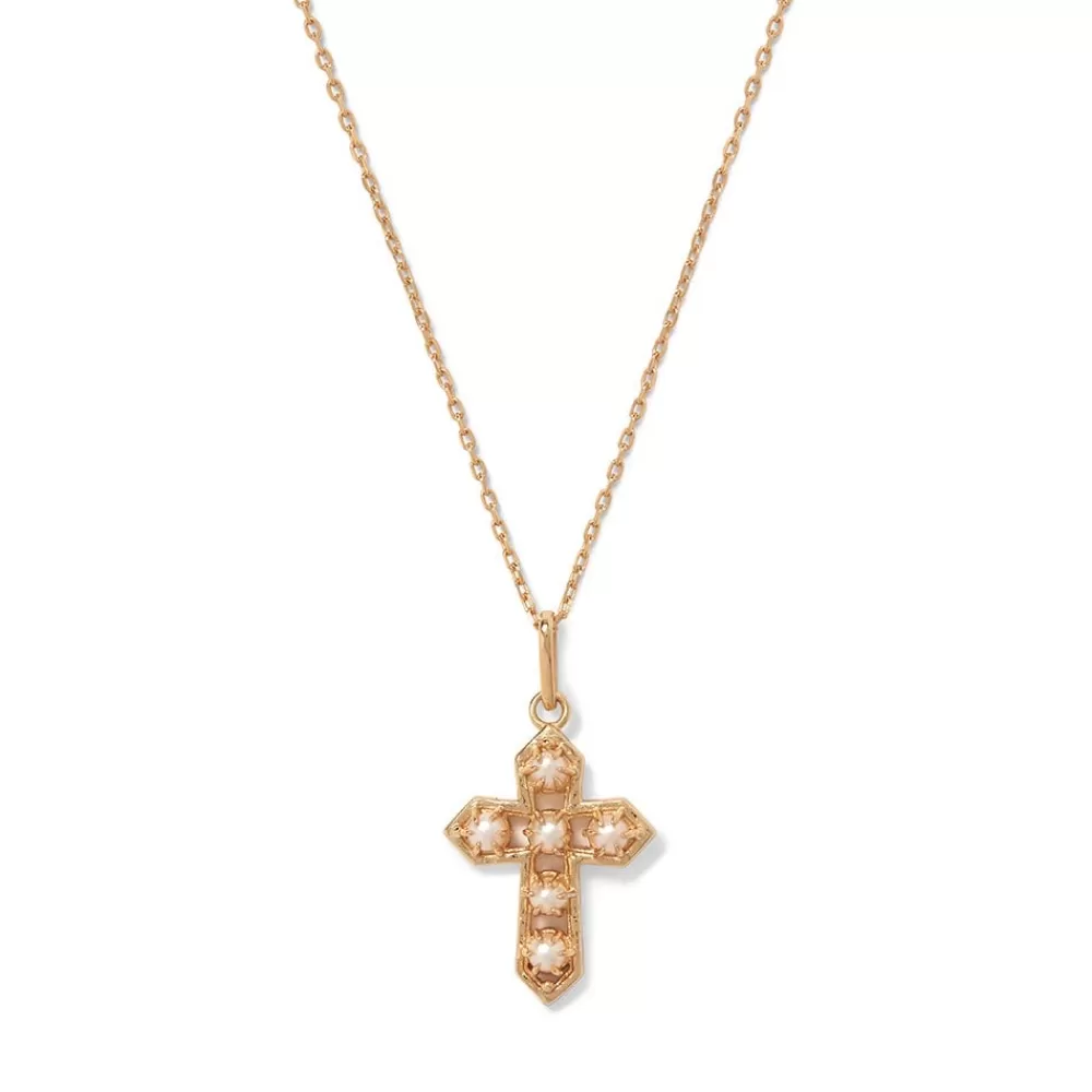 New Filipino Pearl Cross Pendant Necklace Necklaces