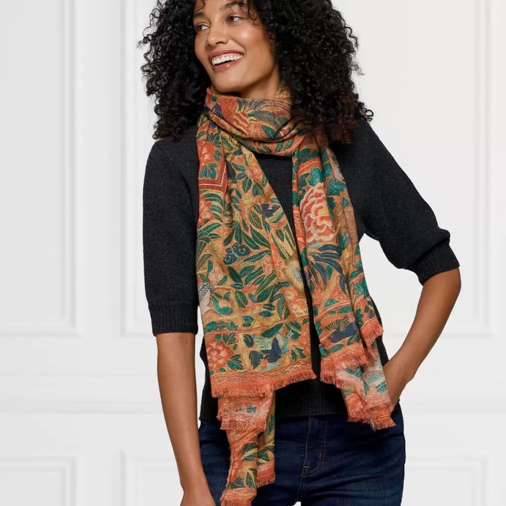 Flash Sale Flora And Fauna Oversize Cashmere-Blend Shawl Scarves & Wraps