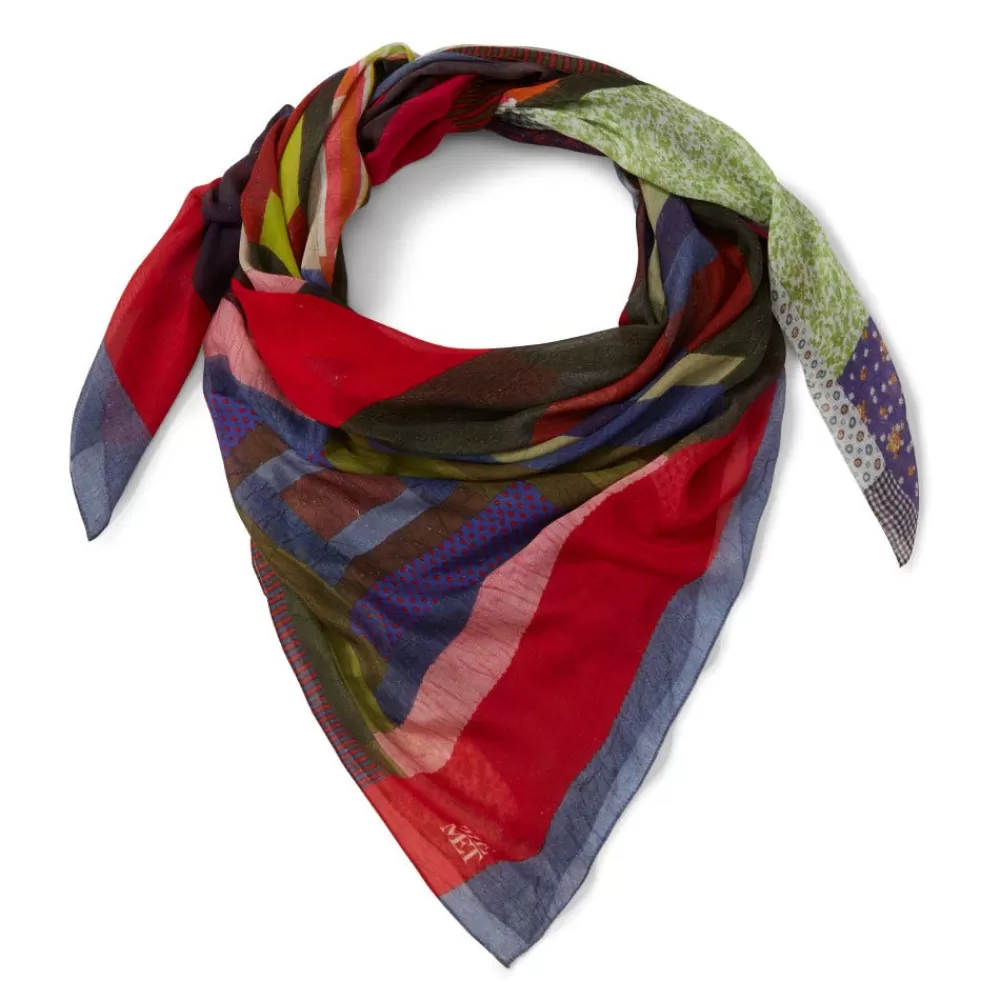 Shop Gee'S Bend Pettway Quilt Design Oblong Silk Scarf Scarves & Wraps