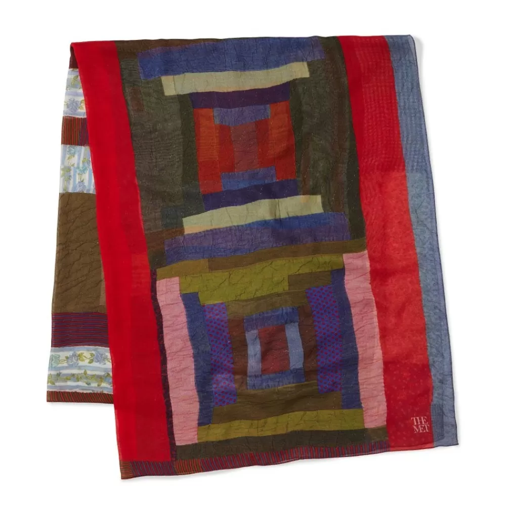 Shop Gee'S Bend Pettway Quilt Design Oblong Silk Scarf Scarves & Wraps