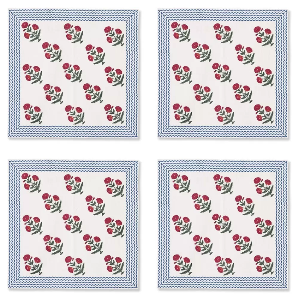 New Good Earth Blooming Poppies Napkin Set Tableware