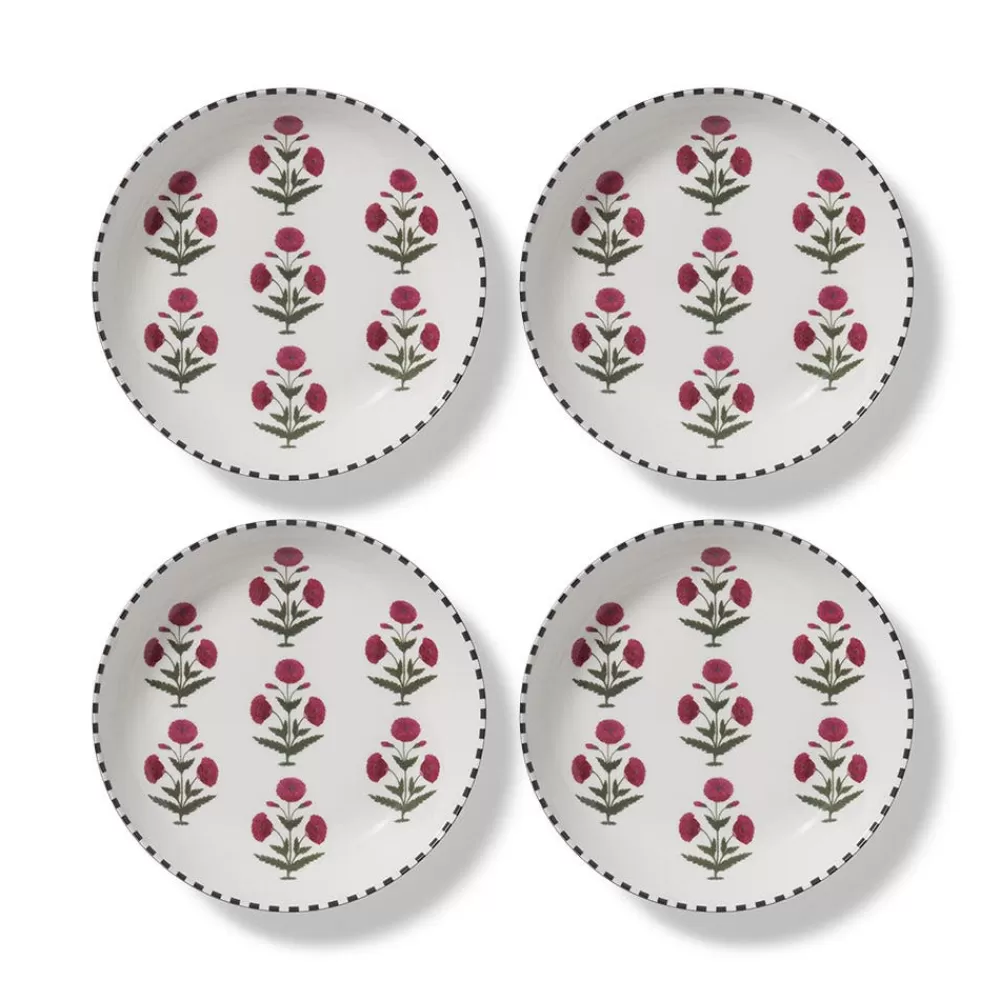 Cheap Good Earth Blooming Poppies Pasta Plate Set Tableware