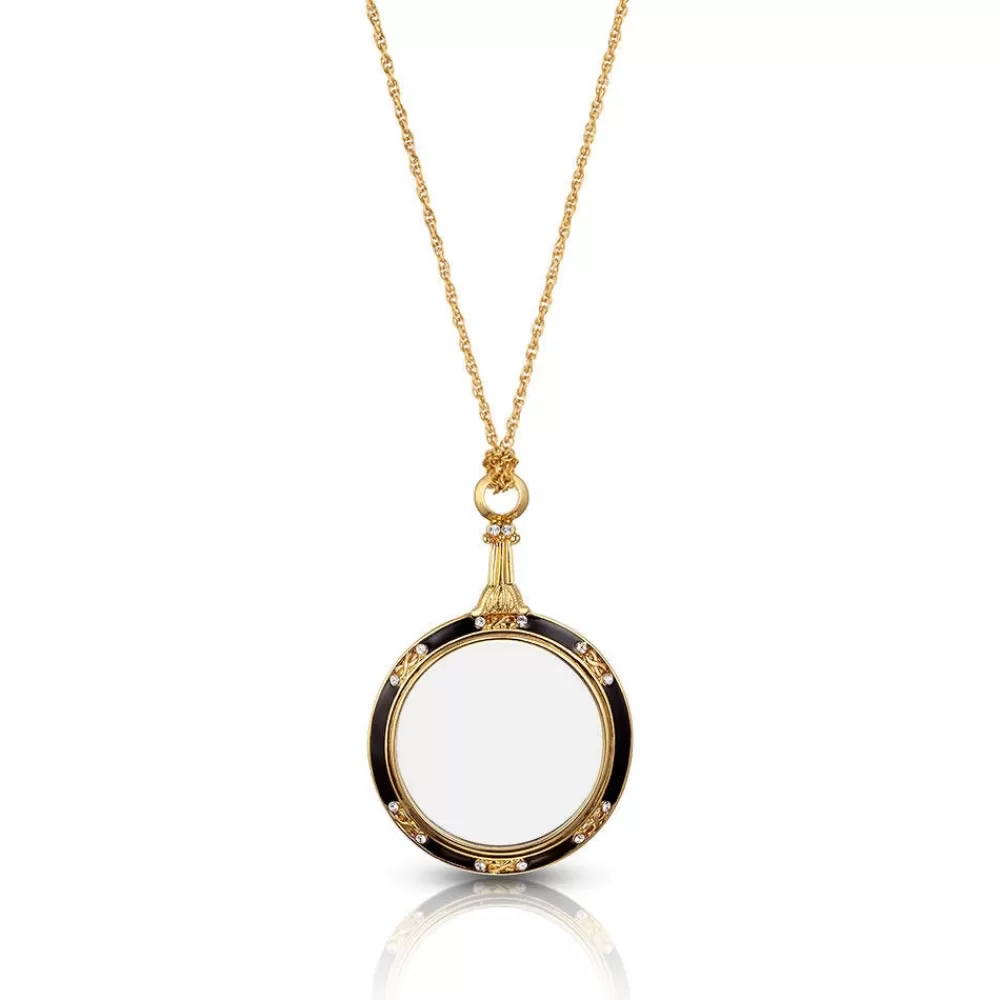 Cheap Hand-Enameled Magnifier Pendant Necklace Necklaces