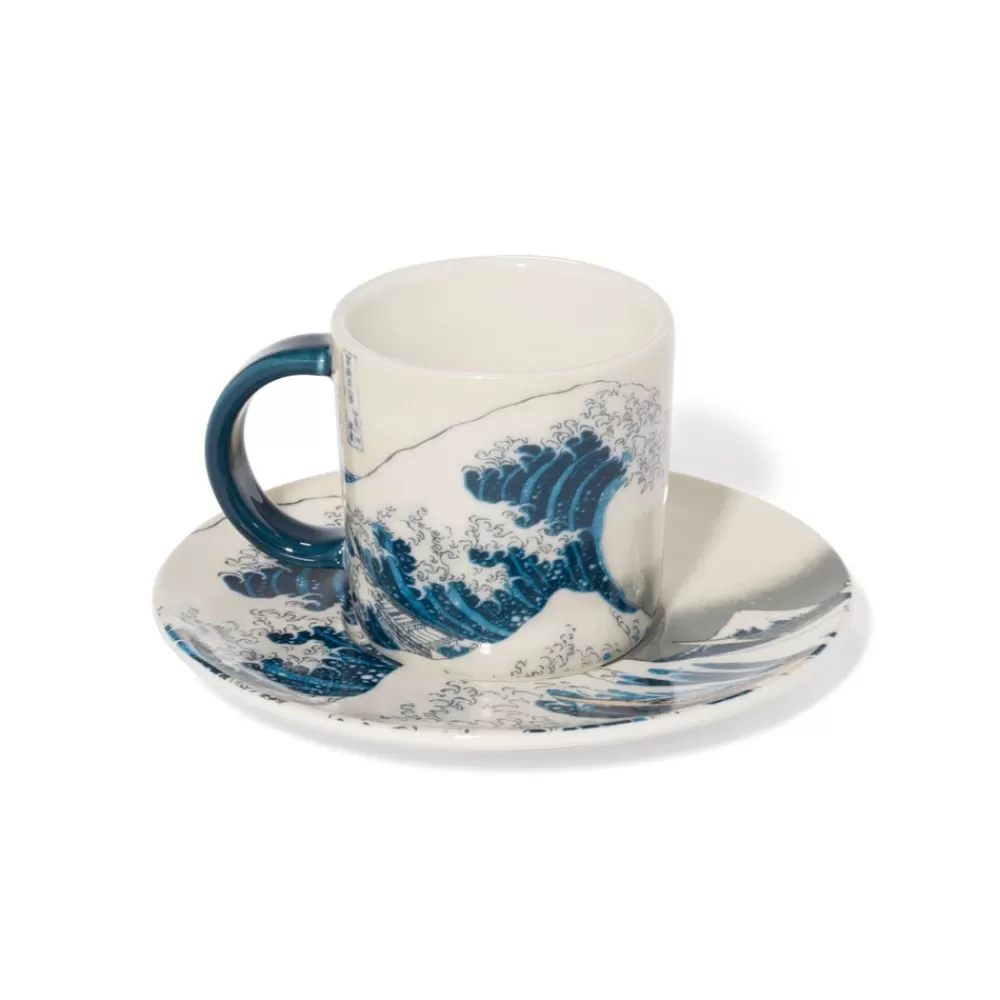 Cheap Hokusai Great Wave Espresso Cup And Saucer Tableware