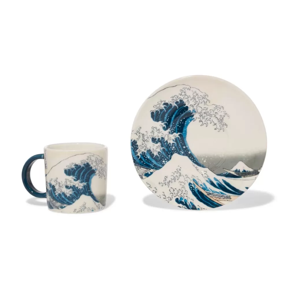 Cheap Hokusai Great Wave Espresso Cup And Saucer Tableware