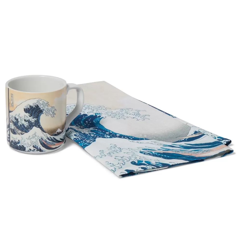 Shop Hokusai Great Wave Mug And Tea Towel Set Tableware