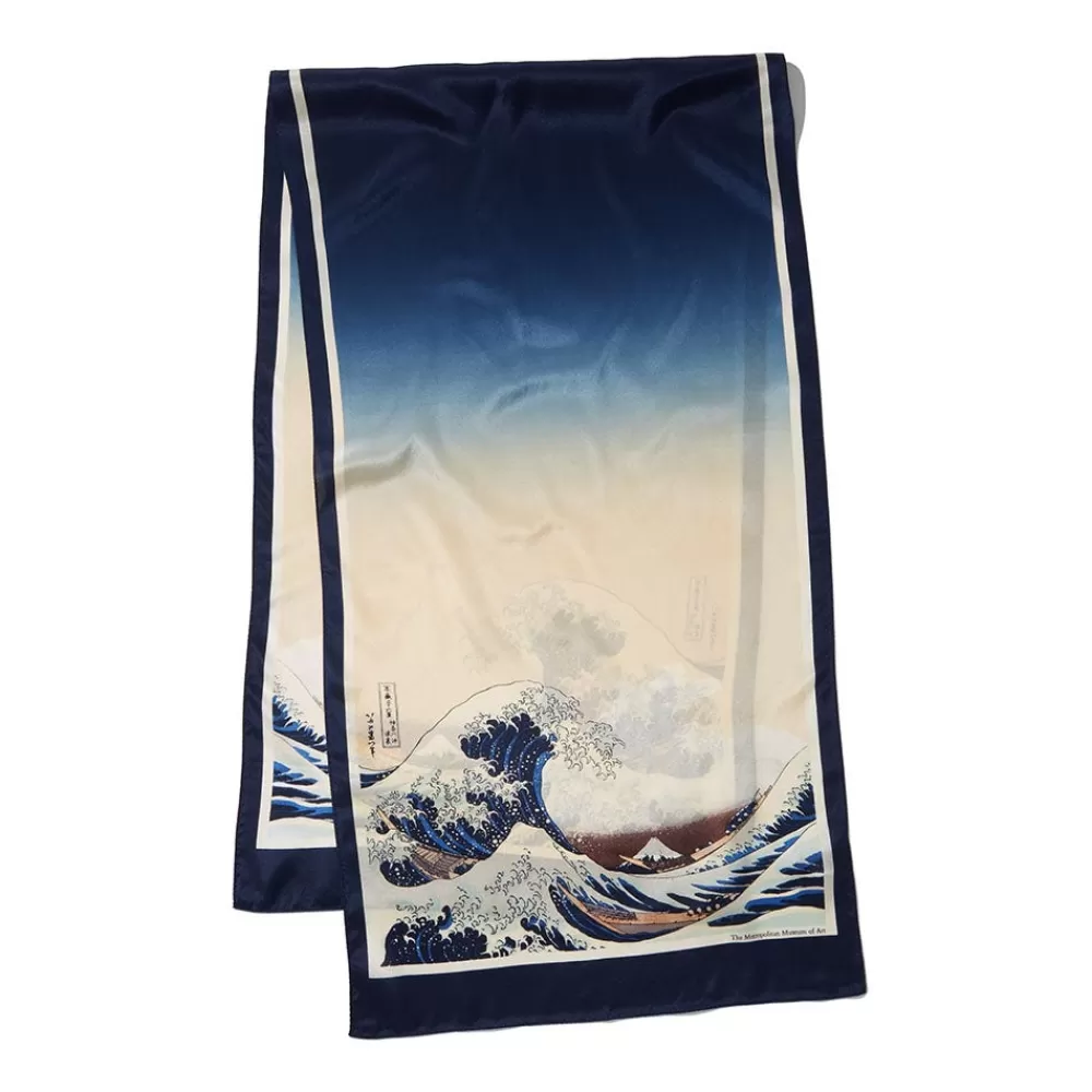 Discount Hokusai Great Wave Oblong Silk Scarf Scarves & Wraps