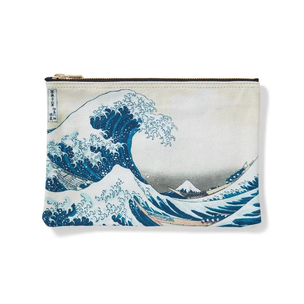 Sale Hokusai Great Wave Zip Pouch Bags