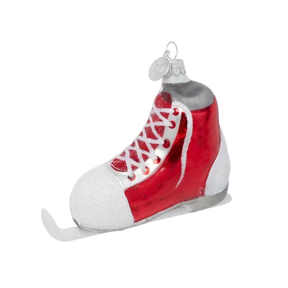 Store Ice Skate Glass Ornament Ornaments