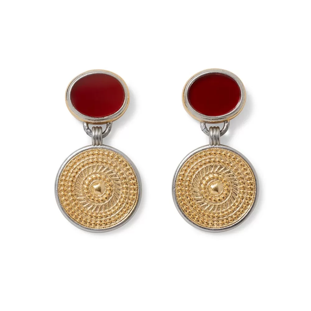 Best Islamic Medallion Carnelian Drop Earrings Earrings