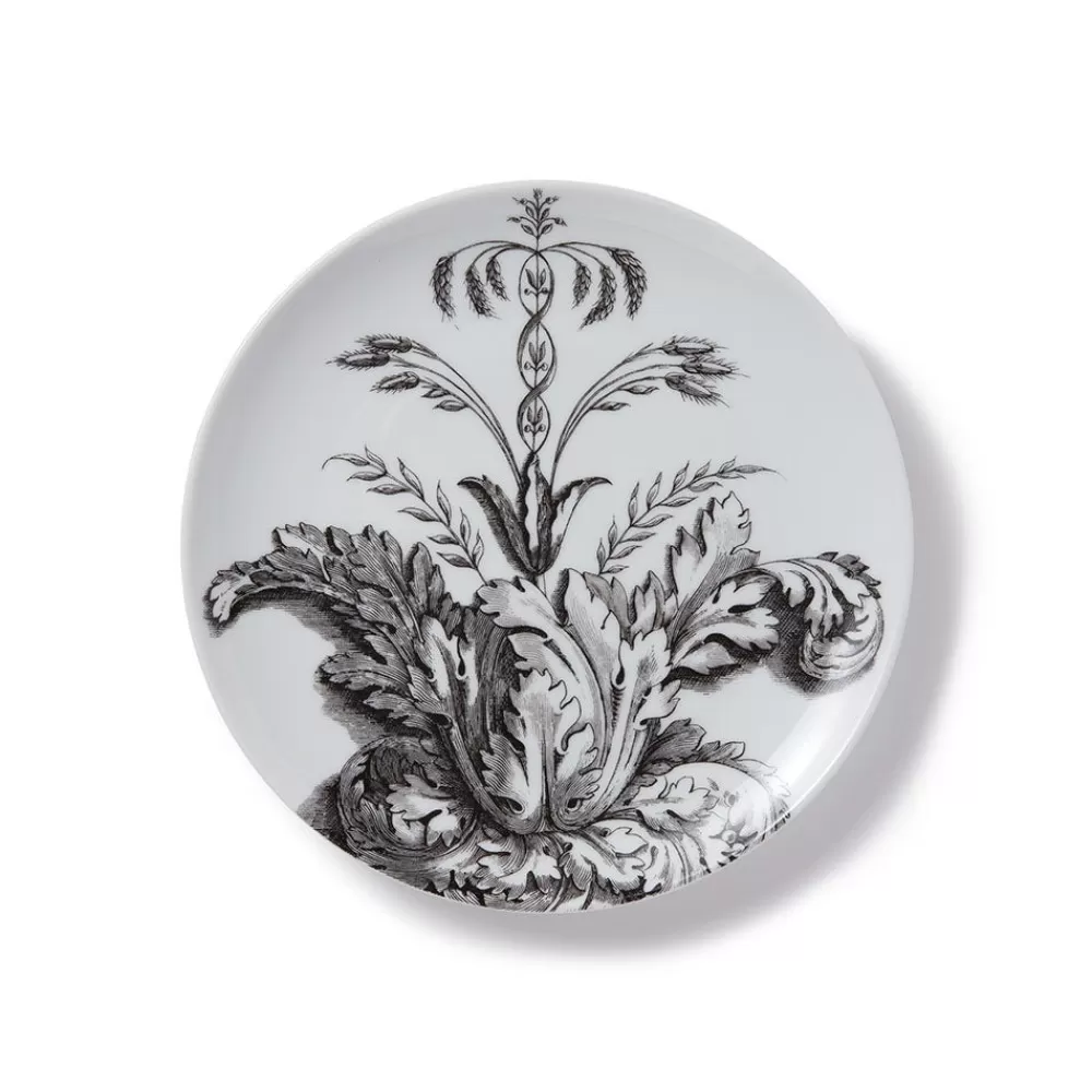 Fashion Italian Etched Leaves Side Plate Set Tableware