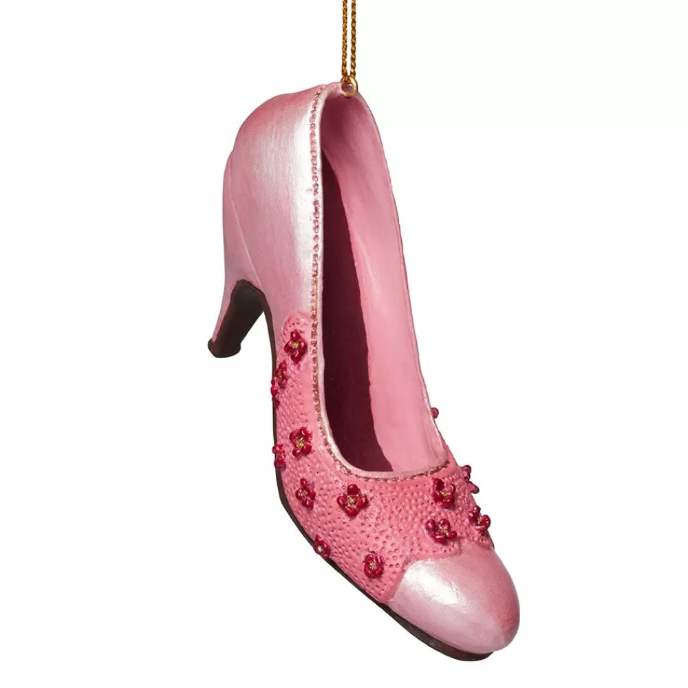 Hot Italian Floral Pump Shoe Ornament Ornaments