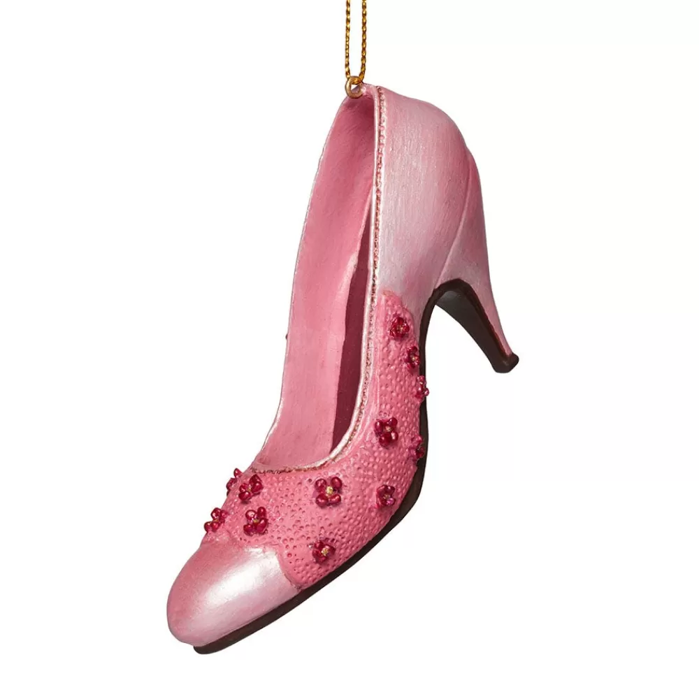 Hot Italian Floral Pump Shoe Ornament Ornaments