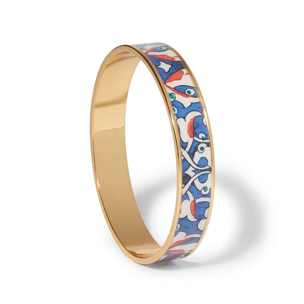 Cheap Iznik Split-Leaf Palmette Enamel Bangle Bracelets