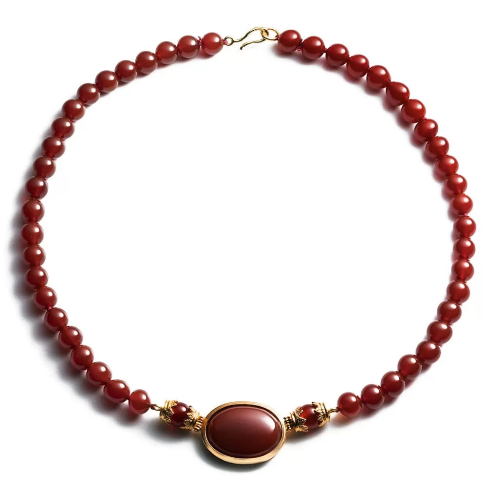 Clearance Late Hellenistic Carnelian Necklace Necklaces