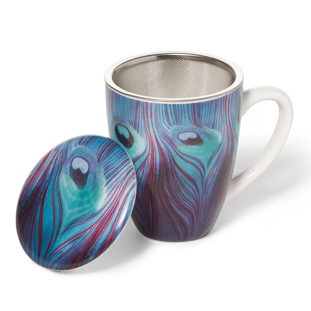 Cheap Louis C. Tiffany Peacock Feather Tea Set Tableware