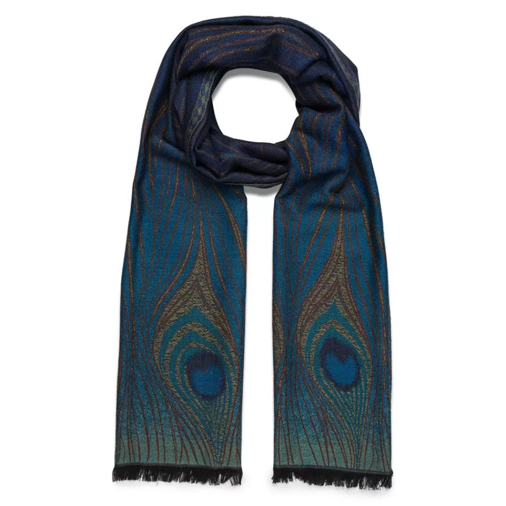 Clearance Louis C. Tiffany Peacock Feather Wool-Blend Shawl Scarves & Wraps