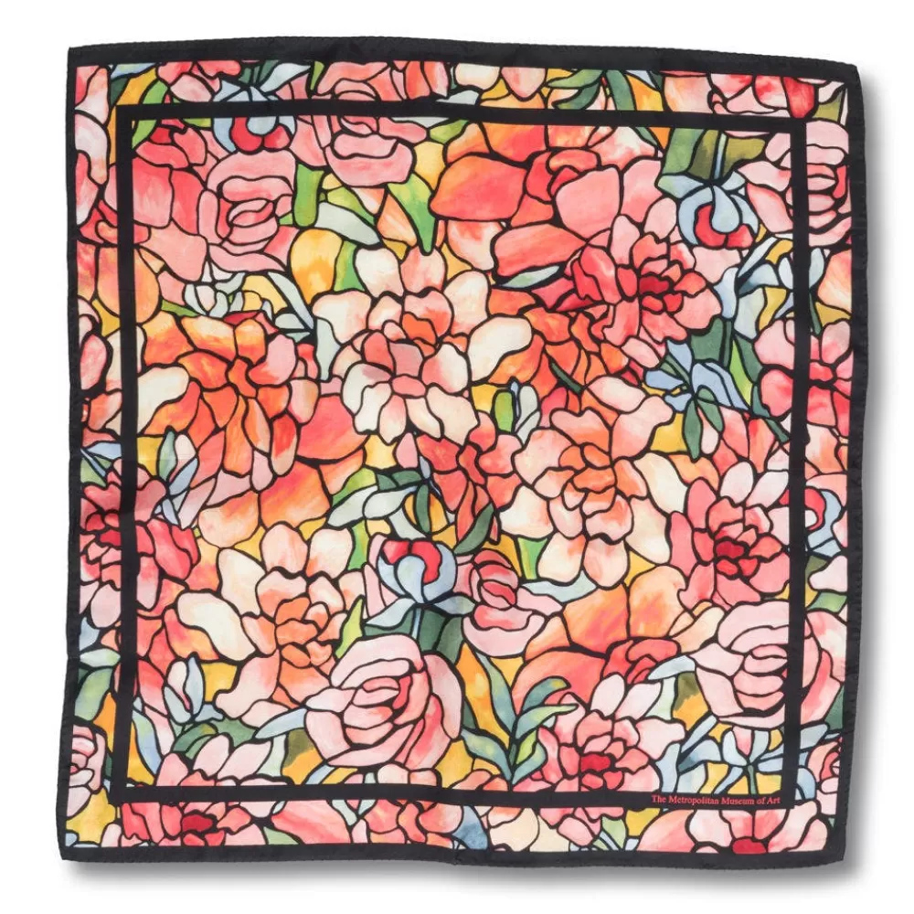 Shop Louis C. Tiffany Peonies Silk Neckerchief Scarves & Wraps