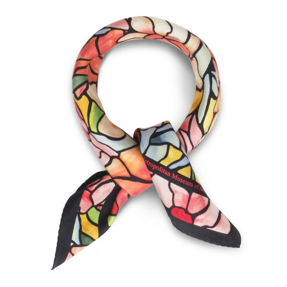 Shop Louis C. Tiffany Peonies Silk Neckerchief Scarves & Wraps